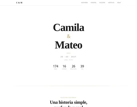 Plantilla Boda Moderna Minimalista para bodas