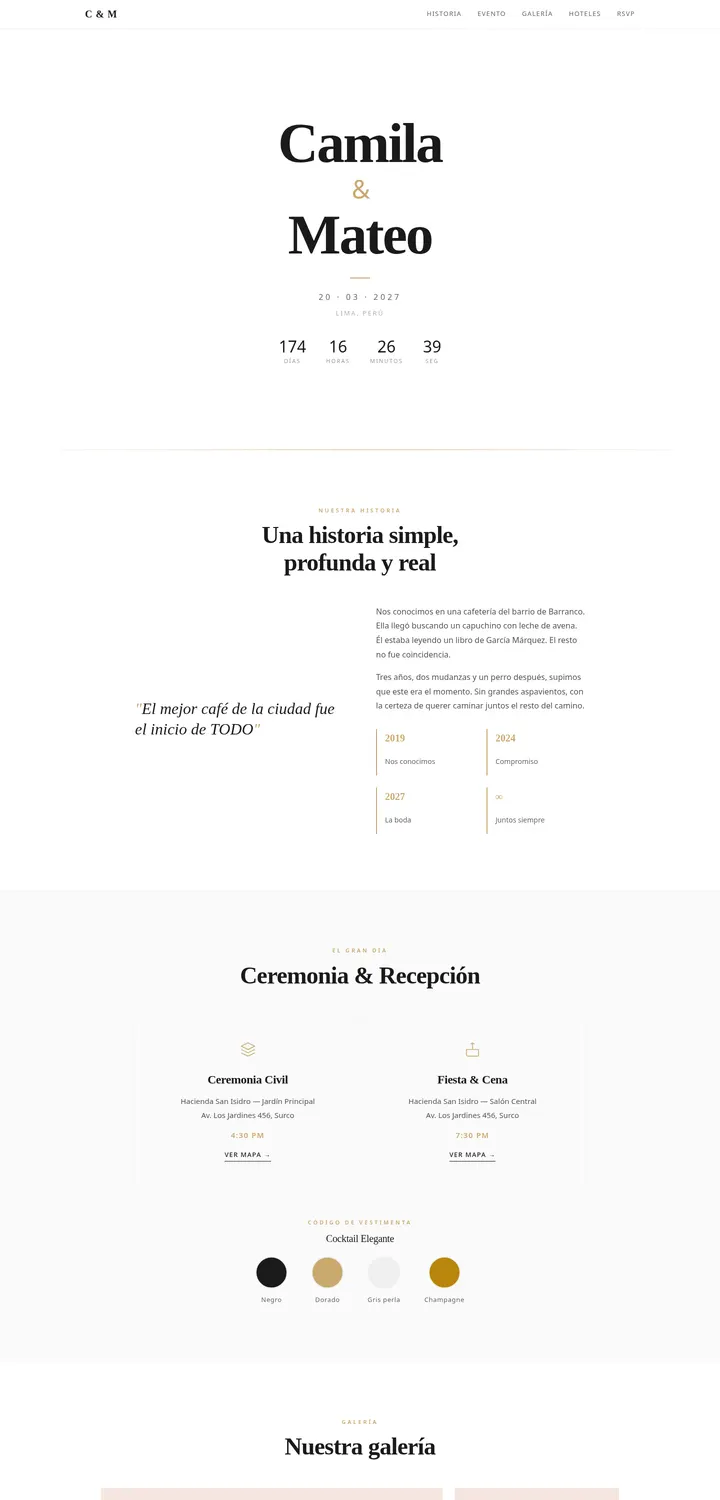 Captura de la plantilla Boda Moderna Minimalista