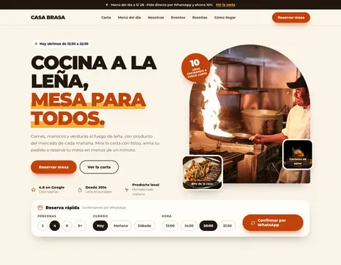 Plantilla Casa Brasa Moderno