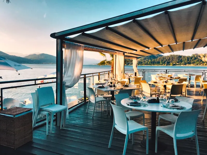 Terraza del restaurante con vista