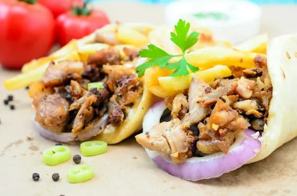 Wraps de pollo con papas