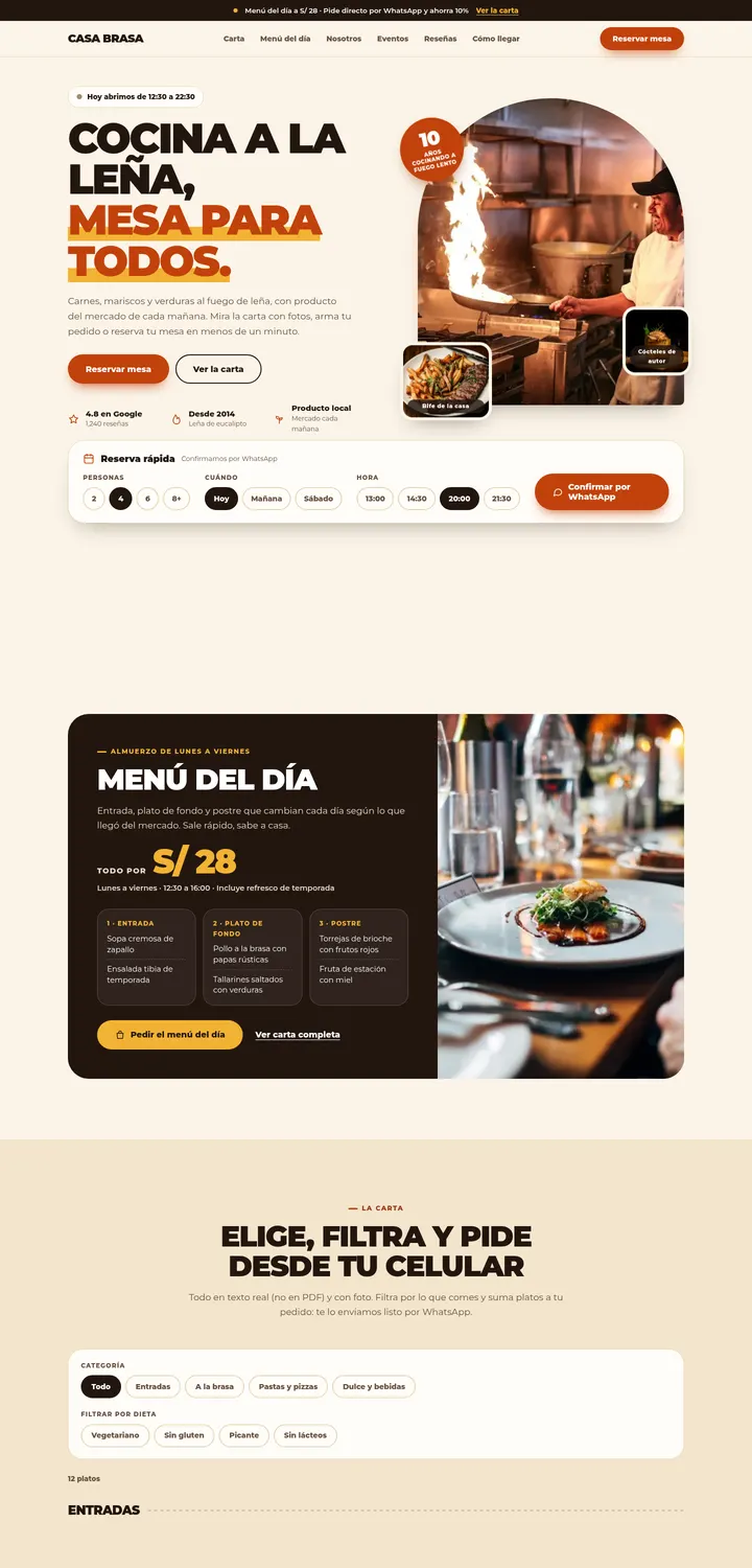 Captura de la plantilla Casa Brasa Moderno