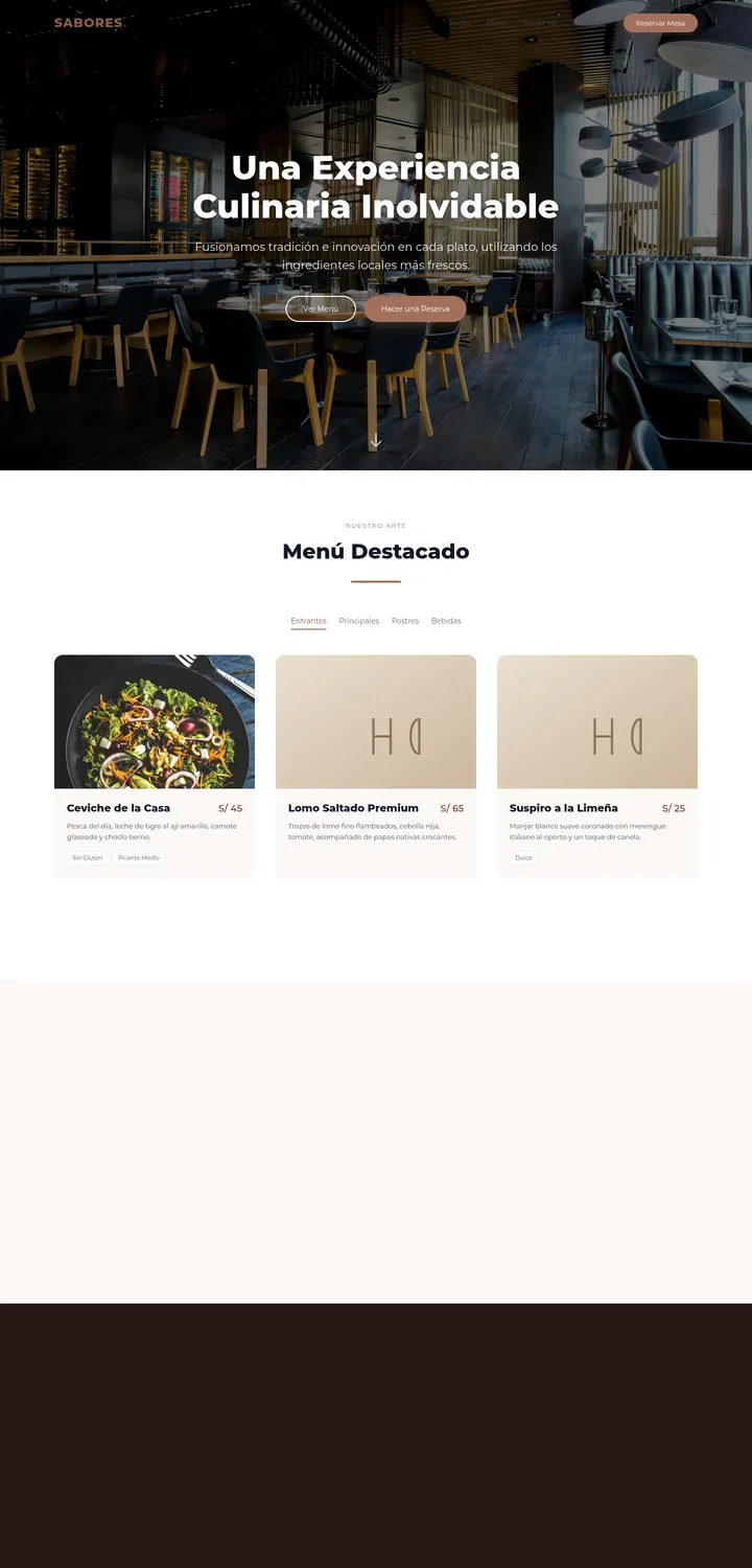 Captura de la plantilla Restaurante Elegante