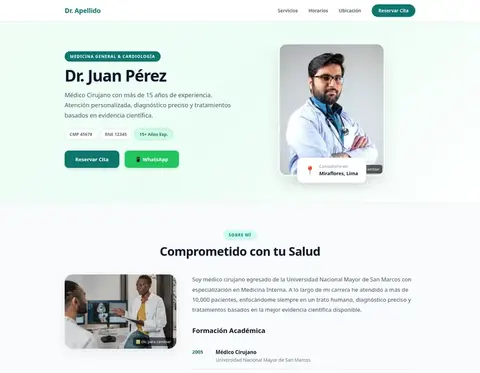 Plantilla Consultorio Médico Pro para médicos