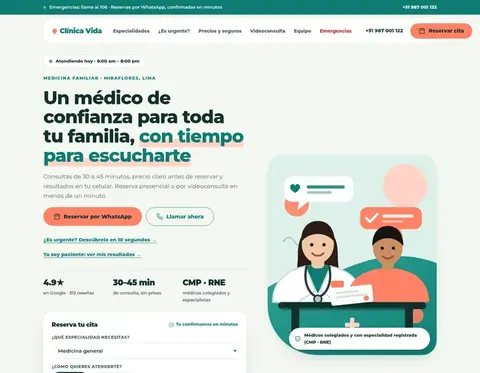 Plantilla Clínica Vida Cercano
