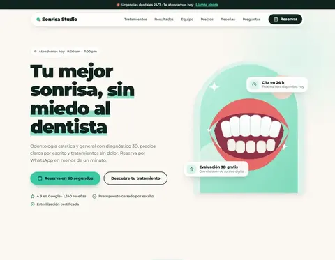 Plantilla Dental Studio Moderno