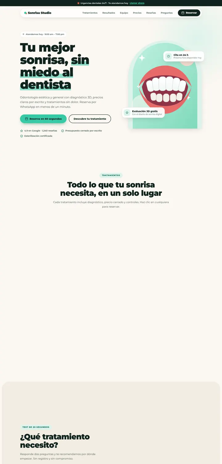Captura de la plantilla Dental Studio Moderno