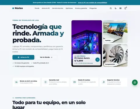 Plantilla Núcleo · Tienda de informática